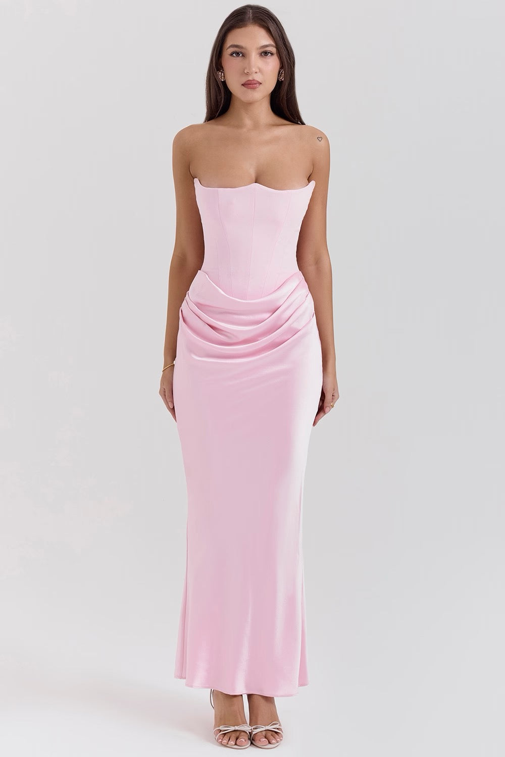 Liana Maxi Dress Olivia The Label Baby Pink XS