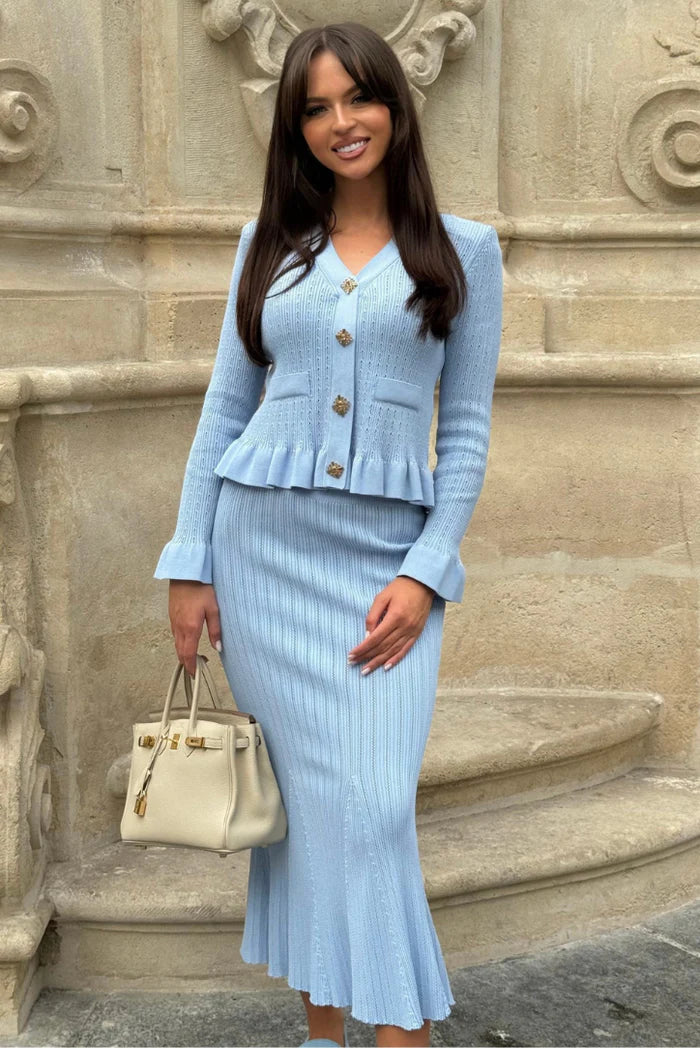Lara - V-Neck Knitted Set Olivia The Label