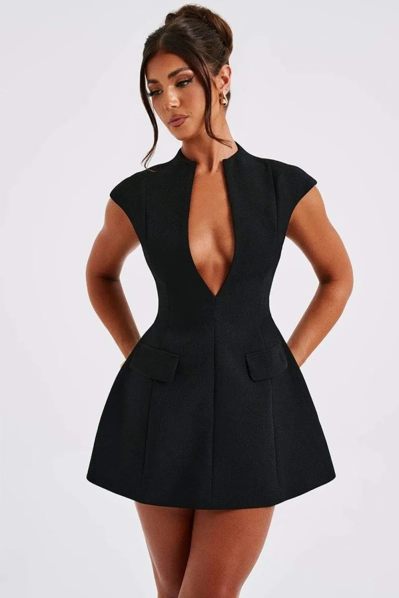 Beatrix - Short Sleeves Mini Dress Olivia The Label