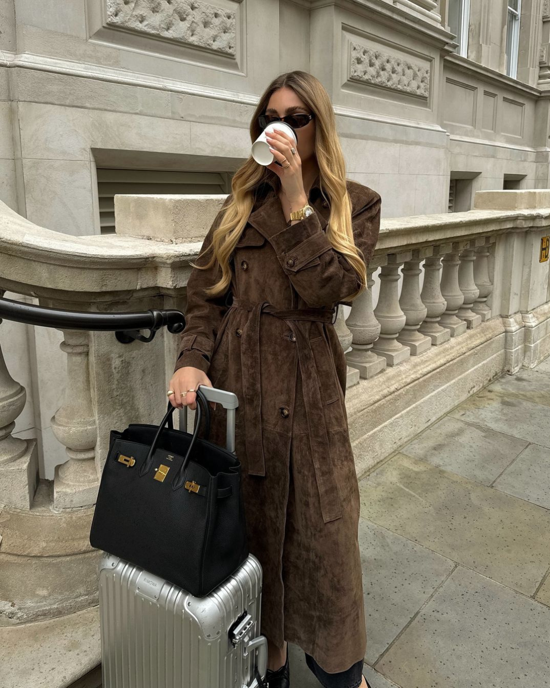 Zali - Suede Trench Coat Olivia The Label