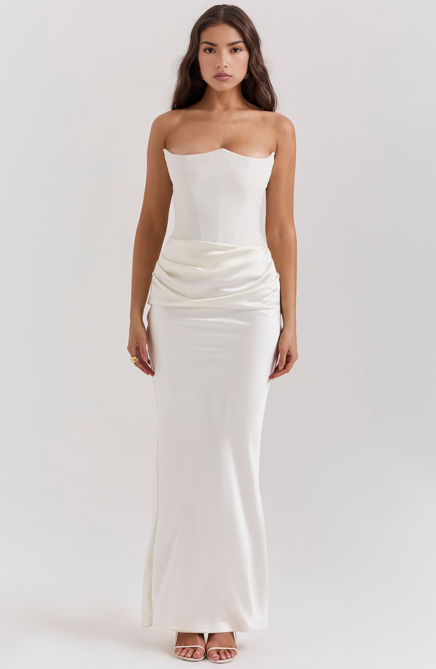 Chloe - Strapless Maxi Dress Olivia The Label White XS
