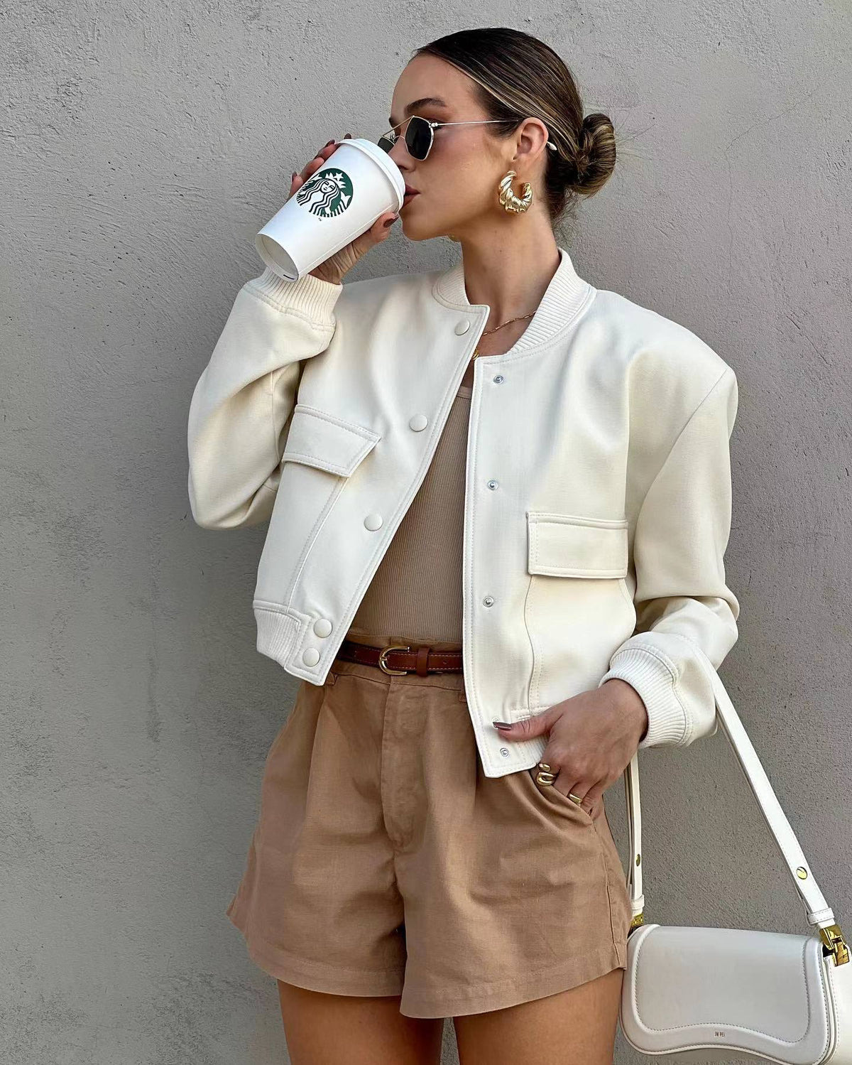 Liora - Bomber Jacket Olivia The Label Oatmilk XS