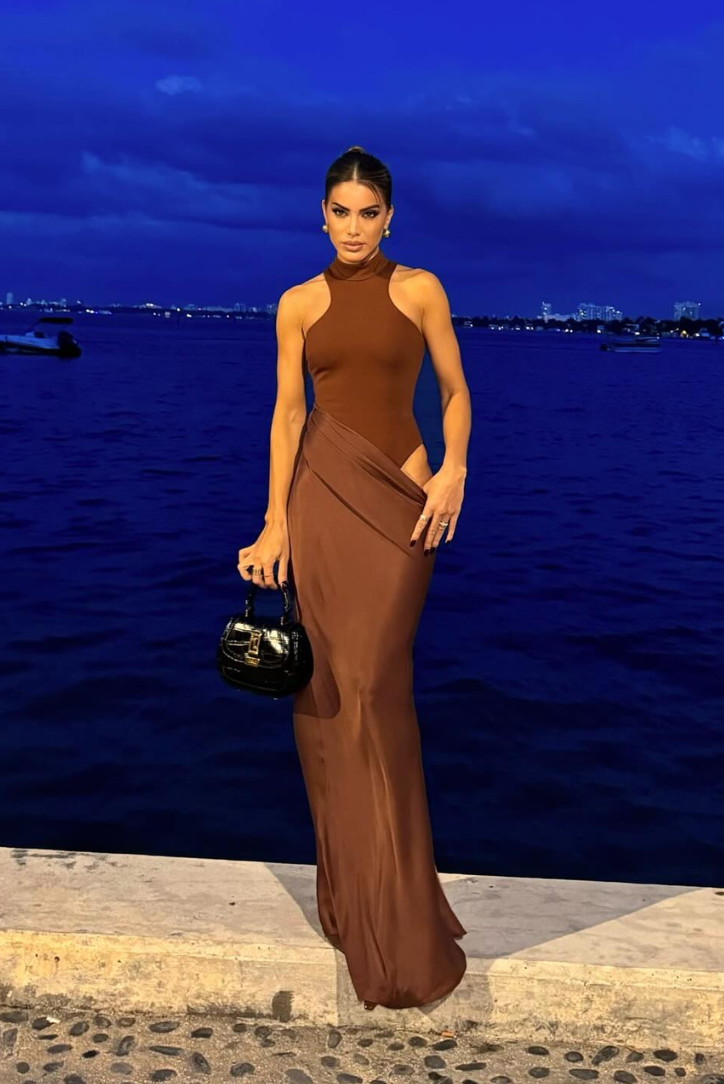 Faye - Asymmetrical Maxi Dress Olivia The Label