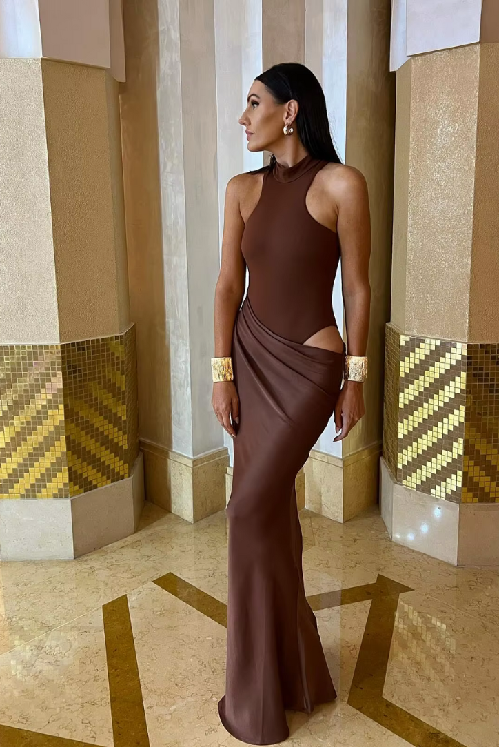Faye - Asymmetrical Maxi Dress Olivia The Label