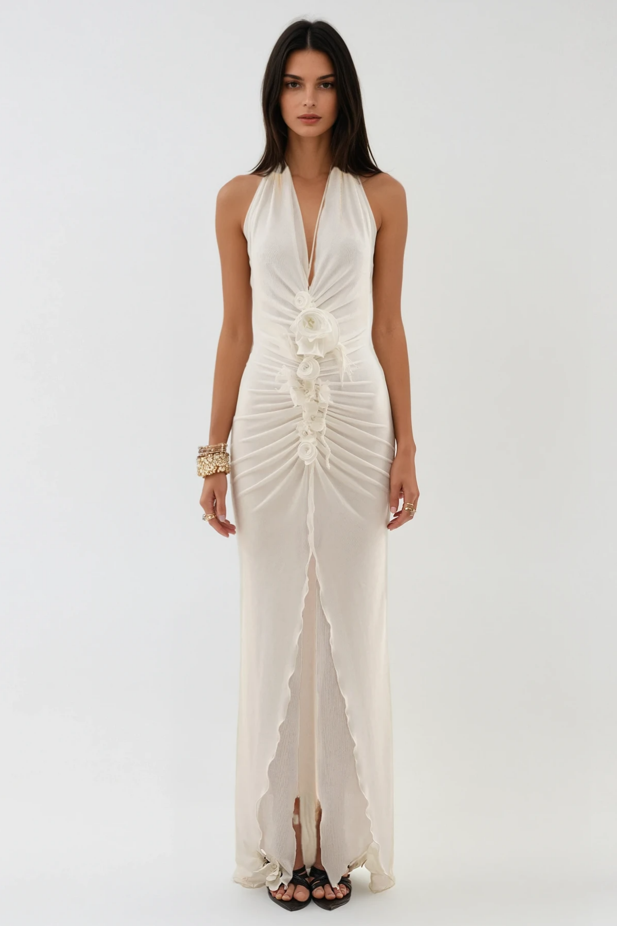 Neck Flower Breeze Maxi Dresses Olivia The Label