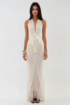 Neck Flower Breeze Maxi Dresses Olivia The Label