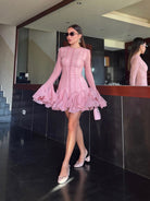 Junie - Blush Mini Dress Olivia The Label