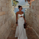 Clarissa - Breasted Hollowed Maxi Dress Olivia The Label