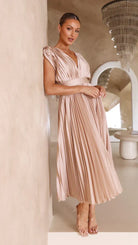 Seren - Deep V-Neck Maxi Dress Olivia The Label