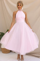 Sadie - Fancy Tulle Midi Dress Olivia The Label Pink XS