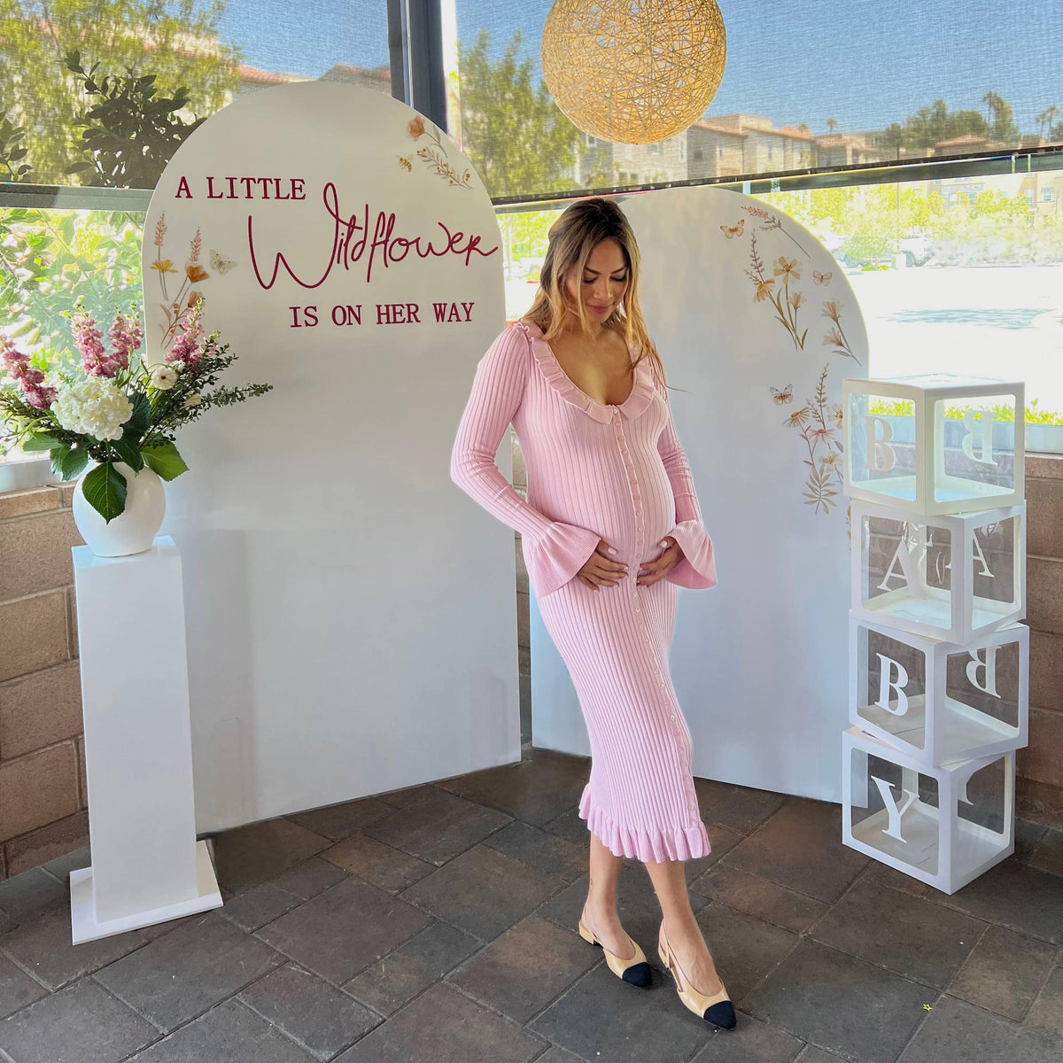 Vienna - Maternity Casual Long Sleeved Midi Dress Olivia The Label