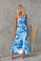 Andie - Floral Summer Midi Dress Olivia The Label Blue XS