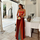 Aurora - Strapless Maxi Dress Olivia The Label Multicolour XS