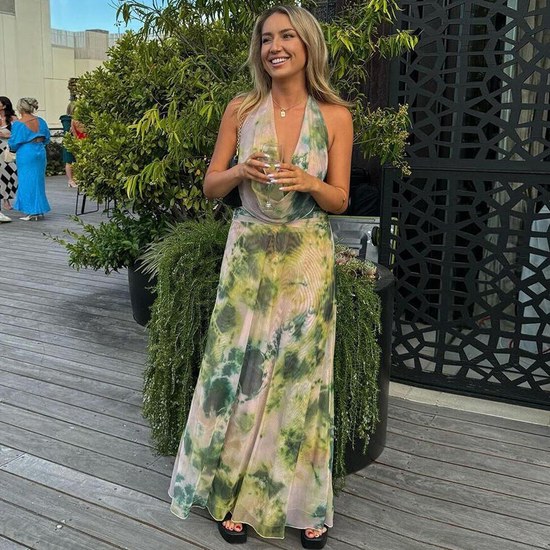 Soraya - Backless Halter Maxi Dress Olivia The Label