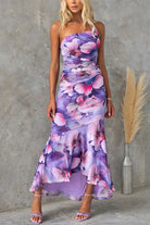 Andie - Floral Summer Midi Dress Olivia The Label Purple XS