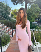 Vienna - Maternity Casual Long Sleeved Midi Dress Olivia The Label