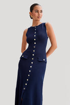 Fiona - Knit Sleeveless Maxi Dress Olivia The Label
