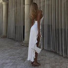 Juliana - Slim Flower Slit Midi Dress Olivia The Label