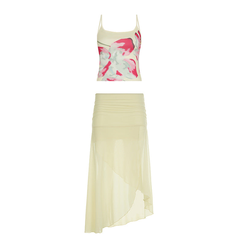 Adelaide - Floral Print Mesh Two Piece Set Olivia The Label