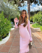 Vienna - Maternity Casual Long Sleeved Midi Dress Olivia The Label