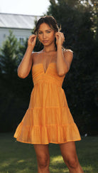 Jade - Elegance Mini Dress Olivia The Label Orange XS