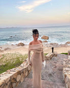 Nayara - Elegant Off Shoulder Maxi Dress Olivia The Label