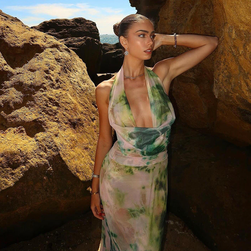 Soraya - Backless Halter Maxi Dress Olivia The Label