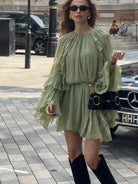 Selene - Dreamy Flowing Mini Dress Olivia The Label