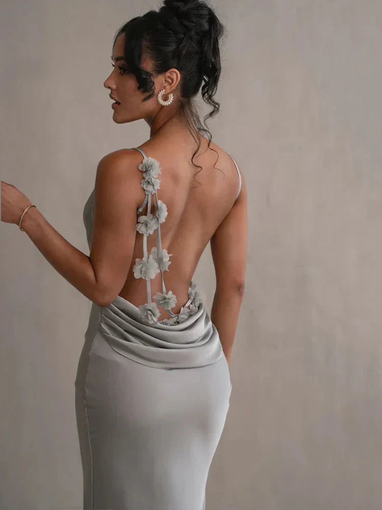 Skyla - Sleeveless Backless Maxi Dress Olivia The Label