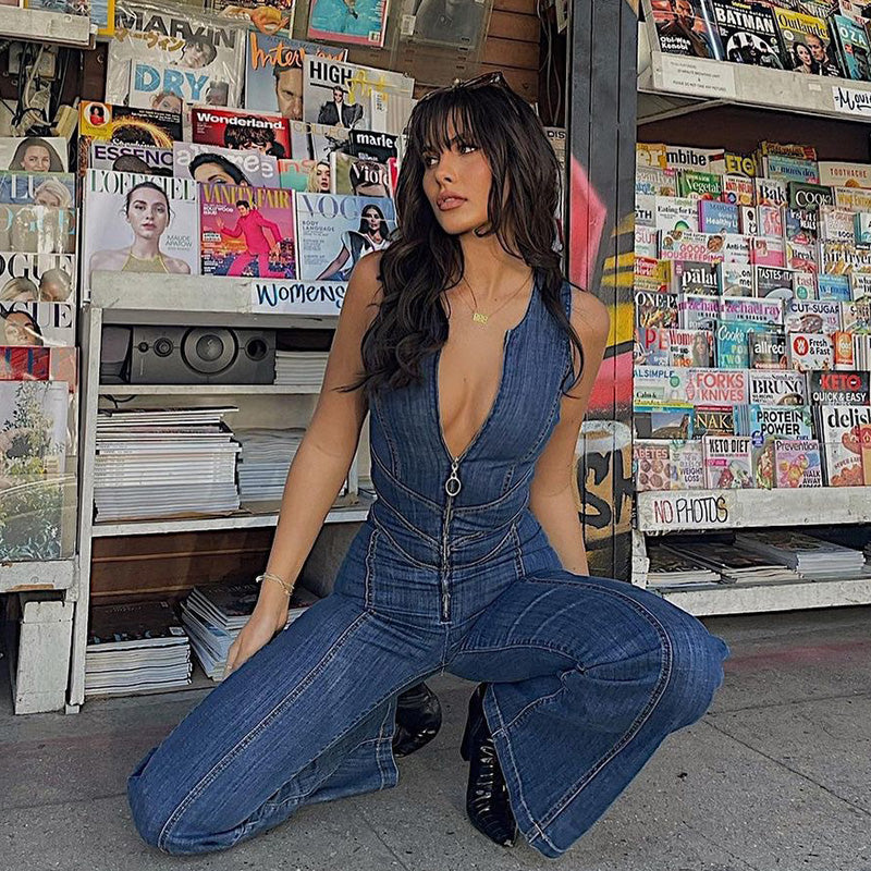 Estelle - Denim Jumpsuit Olivia The Label