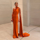 Hattie - Timeless Cape Gown Olivia The Label Orange S