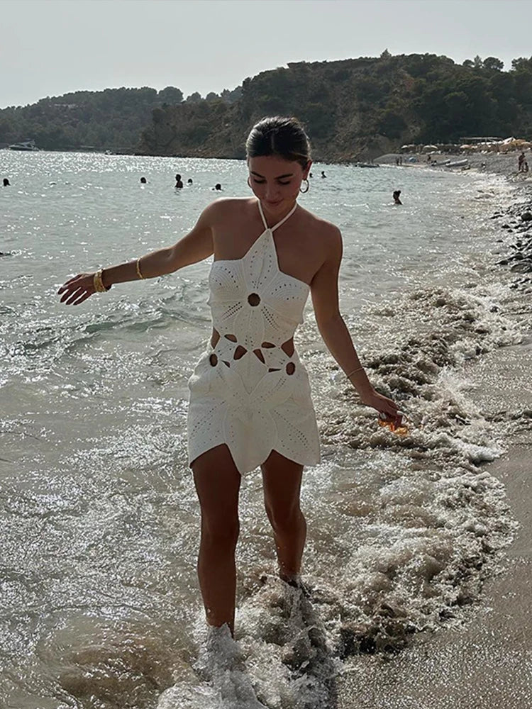 Quinnlee - Crochet Summer Mini Dress Olivia The Label