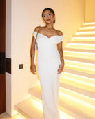 Althea - Elegant Backless Maxi Dress Olivia The Label White XS