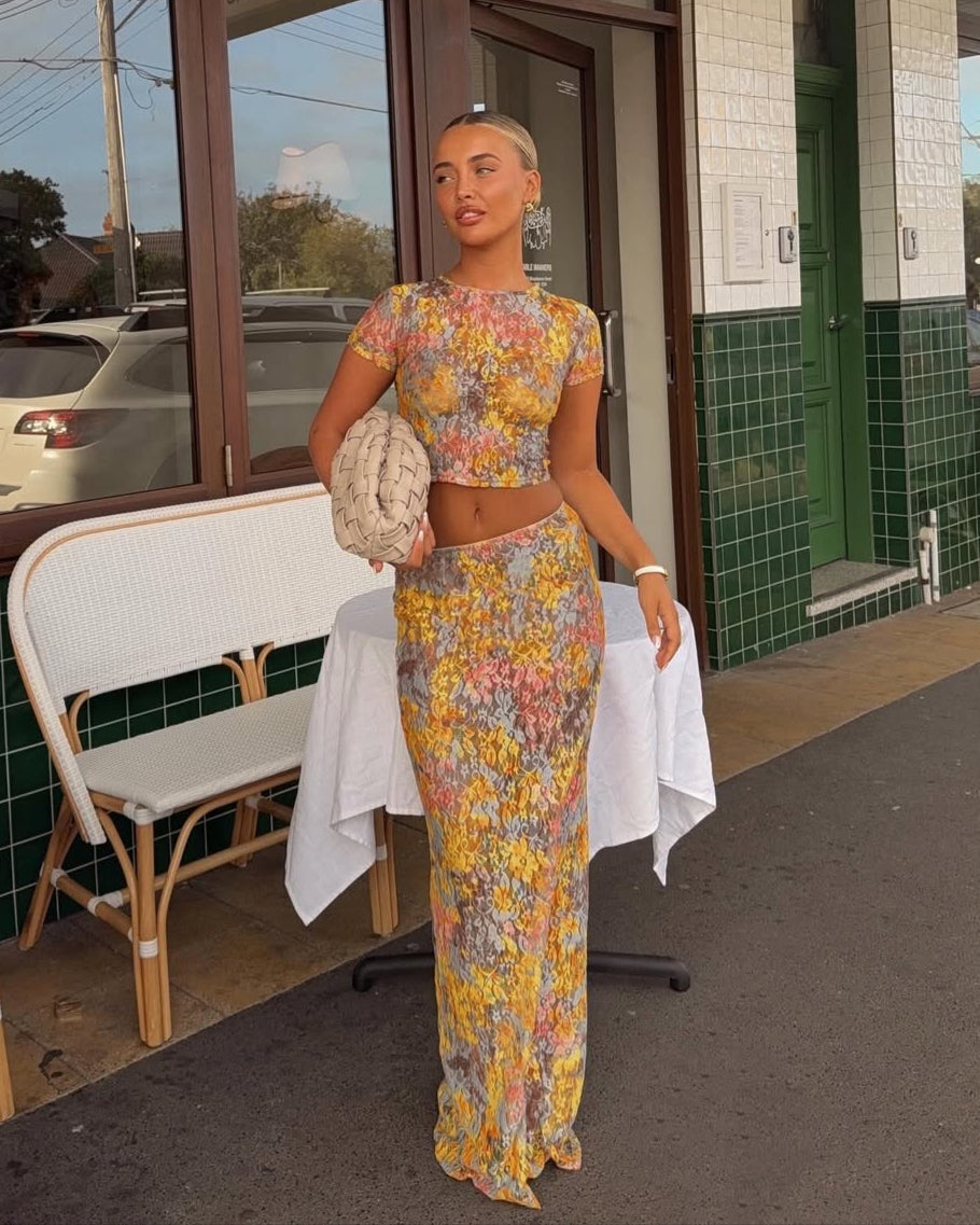 Shellrose - Floral Print Two Piece Set Olivia The Label Multicolour XS