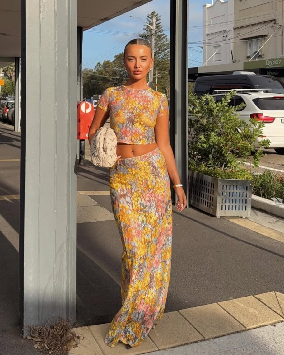 Shellrose - Floral Print Two Piece Set Olivia The Label