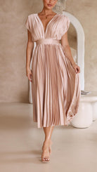 Seren - Deep V-Neck Maxi Dress Olivia The Label