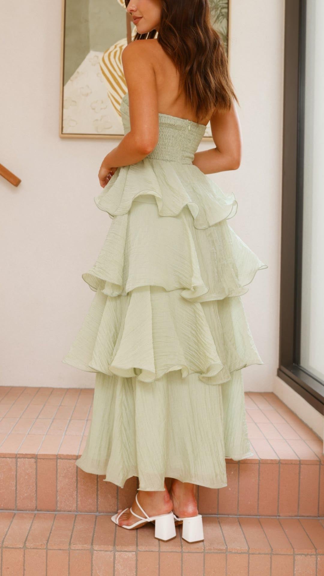Lila - Tiered Ruffle Maxi Dress Olivia The Label