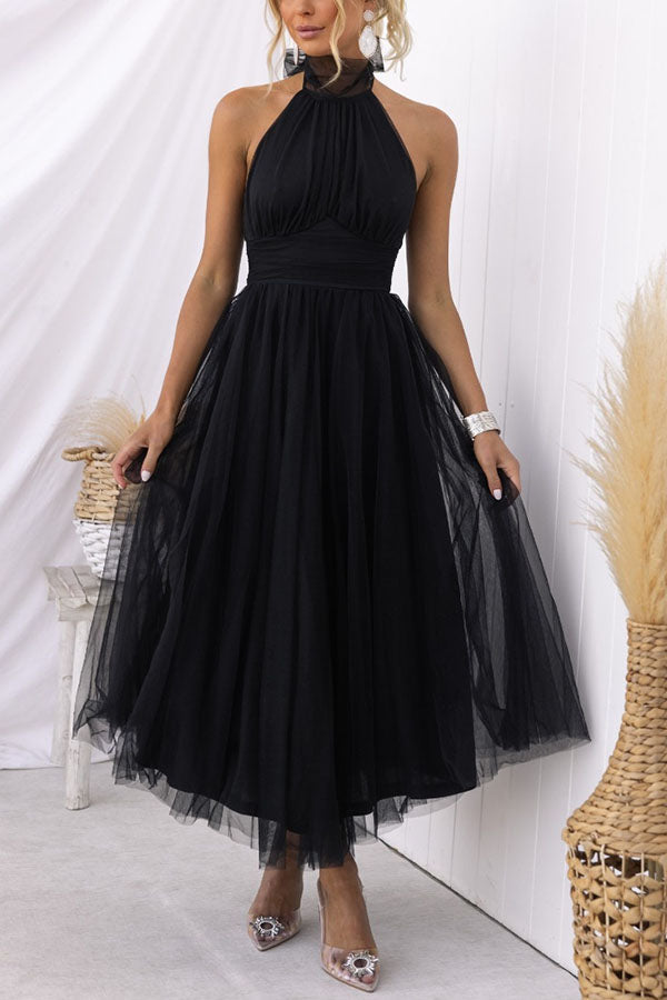Sadie - Fancy Tulle Midi Dress Olivia The Label