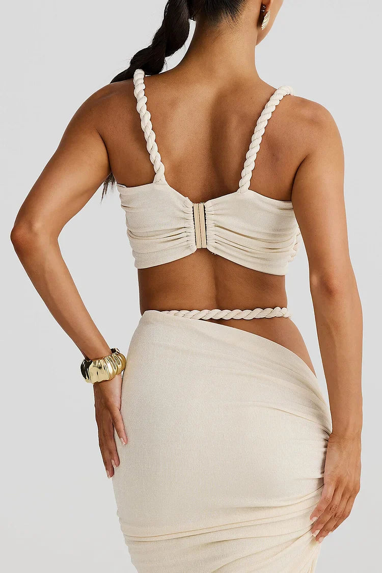 Lexa Cutout Ruched Maxi Skirt Olivia The Label