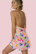 Hallie - Sequin Backless Mini Dress Olivia The Label