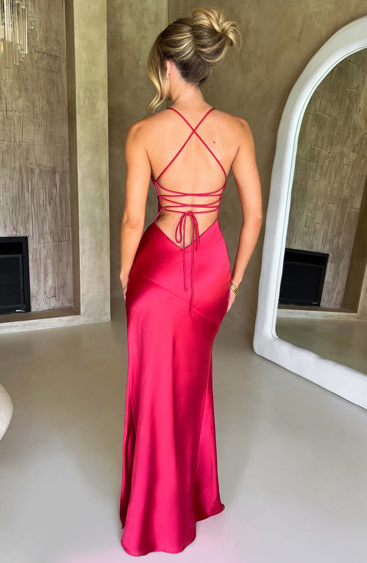 Eliza - Satin Maxi Dress Olivia The Label