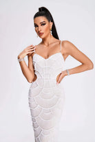 Seren - Pearl Sequin Midi Dress Olivia The Label