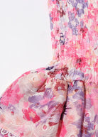Amelie - Strapless Floral Mini Dress Olivia The Label