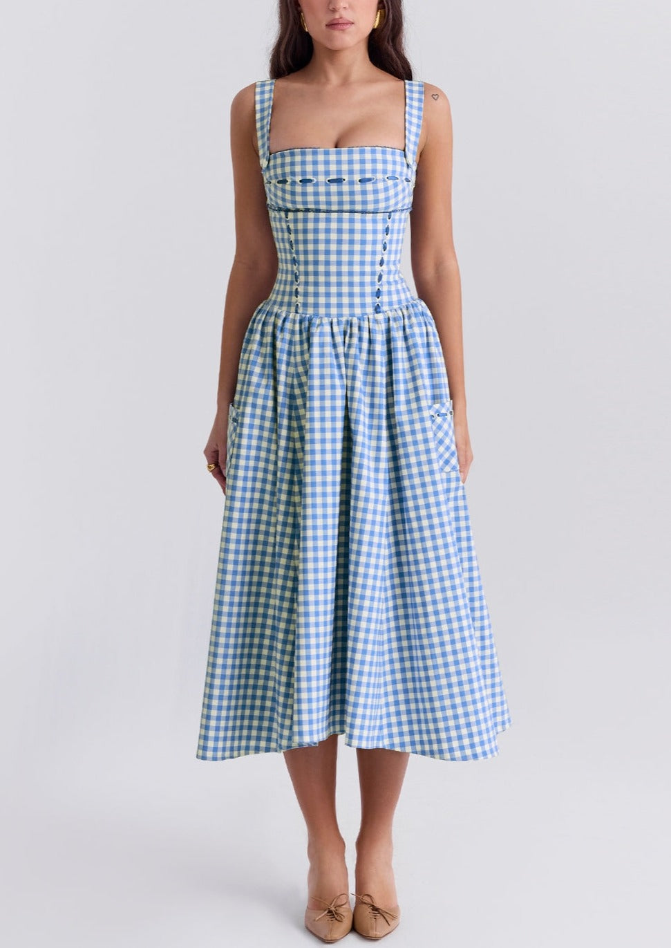 Zaria - Sleeveless Midi Sundress Olivia The Label